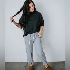 Chelsea deboer distressed joggers
